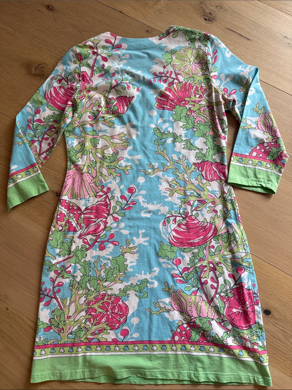 Barbara Gerwit Sea-Print V-Neck Shift Dress - Picture 7 of 8